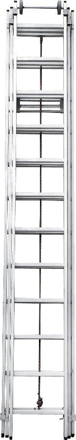Лестница Новая Высота NV 525 трёхсекционная с тросовой тягой 3x12 ступеней