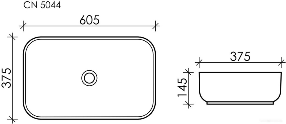 Умывальник Ceramica Nova Element CN5044 Умывальник Ceramica Nova Element CN5044