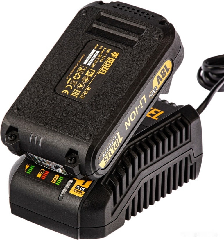 Дрель-шуруповерт Denzel BLDL-IB-IB-18-02 (с 2-мя АКБ, кейс) Дрель-шуруповерт Denzel BLDL-IB-IB-18-02 (с 2-мя АКБ, кейс)