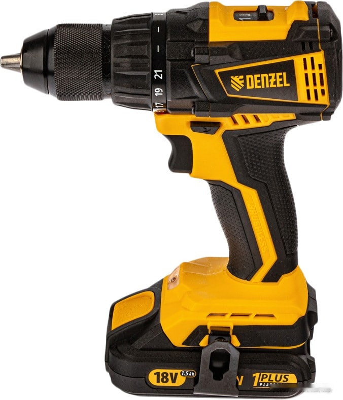 Дрель-шуруповерт Denzel BLDL-IB-IB-18-02 (с 2-мя АКБ, кейс) Дрель-шуруповерт Denzel BLDL-IB-IB-18-02 (с 2-мя АКБ, кейс)