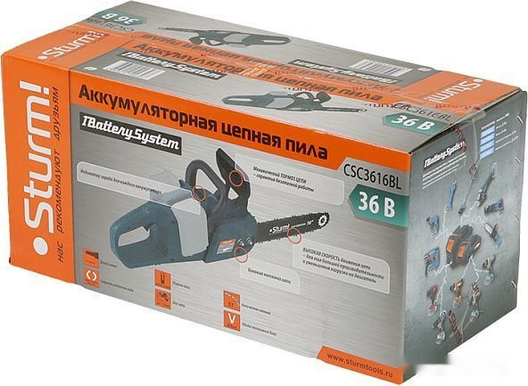 Аккумуляторная пила Sturm CSC3616BL (без АКБ) Аккумуляторная пила Sturm CSC3616BL (без АКБ)
