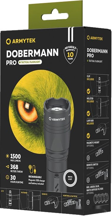 Фонарь Armytek Dobermann Pro Magnet USB (белый) Фонарь Armytek Dobermann Pro Magnet USB (белый)
