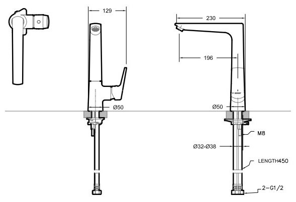 Смеситель Bravat Real F7121179CP-2-RUS