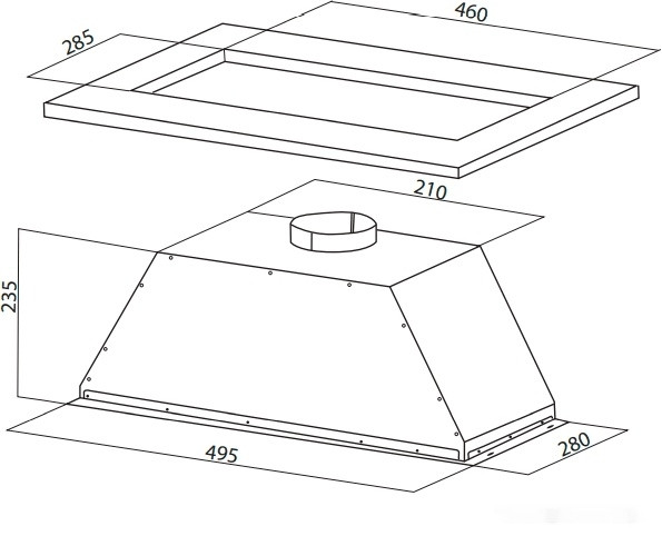 Вытяжка Oasis UM-50S (V)