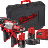 Набор аккумуляторного инструмента Milwaukee M12 M12BPP2B-421C 4933443497 (шуруповерт, винтоверт, 2 АКБ, кейс)