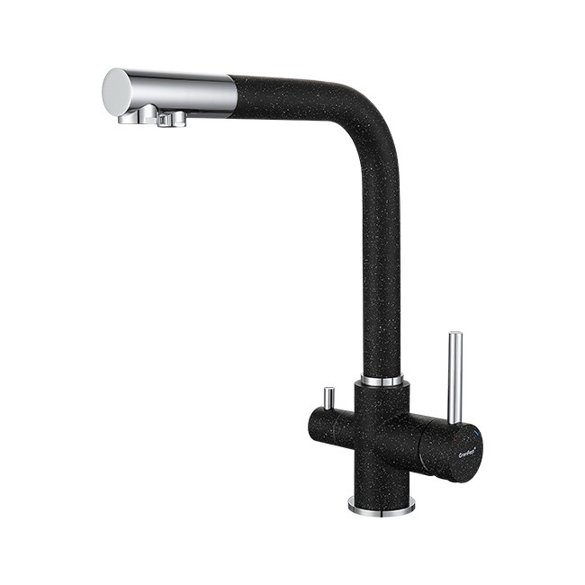 Смеситель GranFest Мрамор 3611 черный