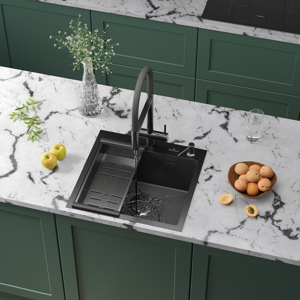 Кухонная мойка Roxen Snake 560220-50-BS Кухонная мойка Roxen Snake 560220-50-BS