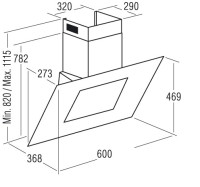 Вытяжка CATA Thalassa 600 XGWH 02127009