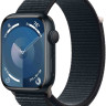 Умные часы Apple Watch Series 9 45 мм (алюминиевый корпус, полуночный/полуночный, нейлоновый ремешок)