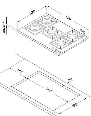 Варочная панель Korting HG 761 CTGN Варочная панель Korting HG 761 CTGN
