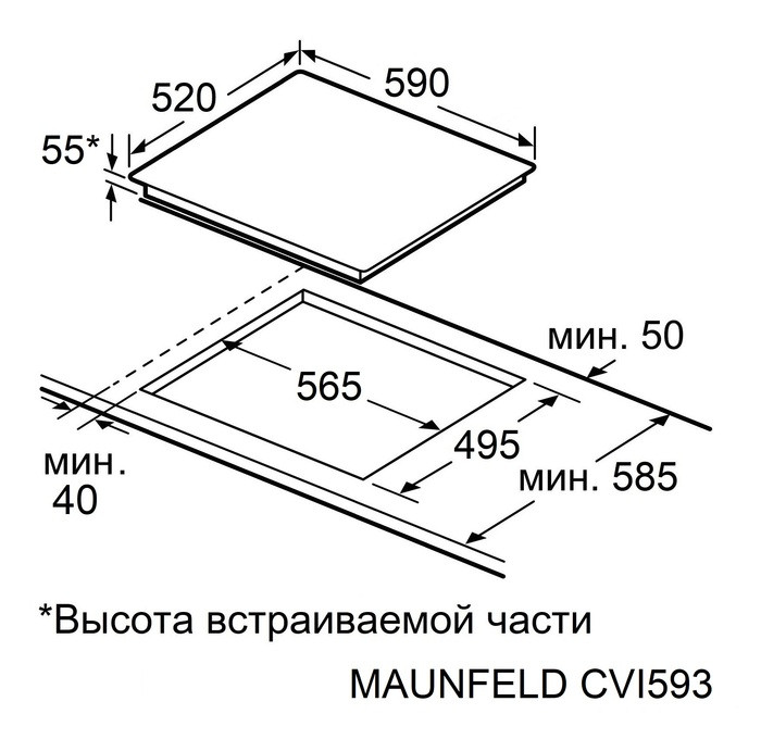 Варочная панель Maunfeld CVI593SBBK Варочная панель Maunfeld CVI593SBBK