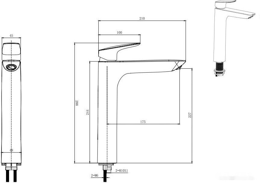 Смеситель Aquatek Вега AQ1004CR Смеситель Aquatek Вега AQ1004CR