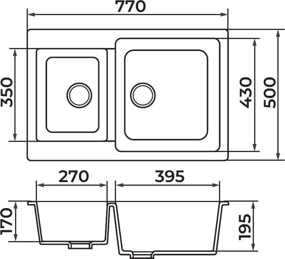 Кухонная мойка Granrus GR-770 K (песочный) Кухонная мойка Granrus GR-770 K (песочный)
