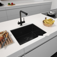 Кухонная мойка ARFEKA ECO AR 550*450 BLACK PVD NANO DECOR