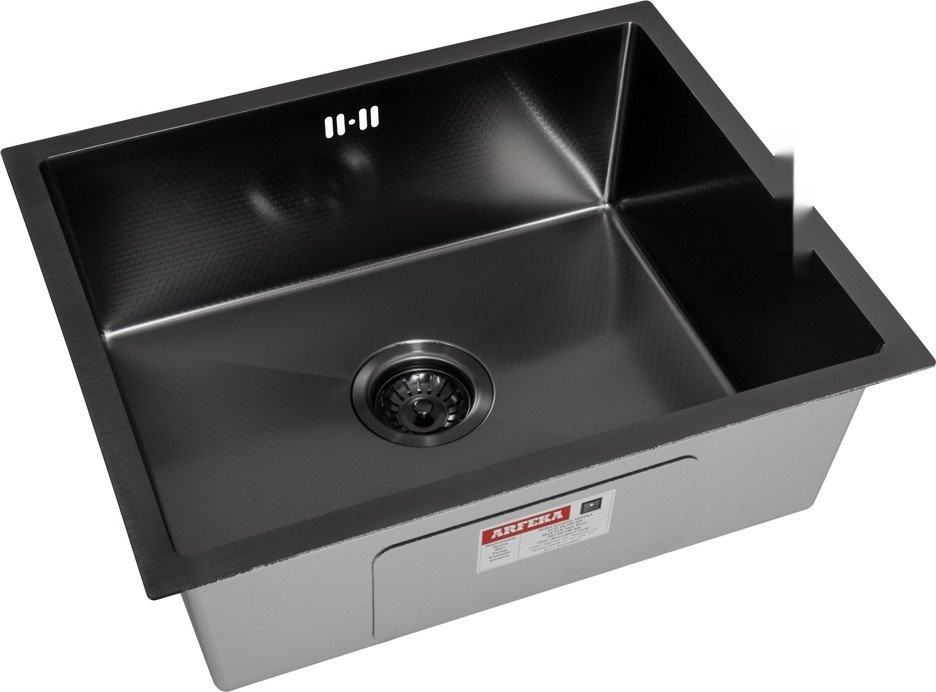 Кухонная мойка ARFEKA ECO AR 550*450 BLACK PVD NANO DECOR Кухонная мойка ARFEKA ECO AR 550*450 BLACK PVD NANO DECOR