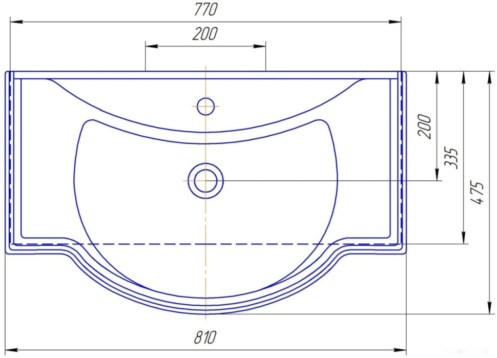 Умывальник Kirovit Классик 800 Умывальник Kirovit Классик 800