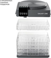 Сушилка для овощей и фруктов Galaxy Line GL2630 (серый)