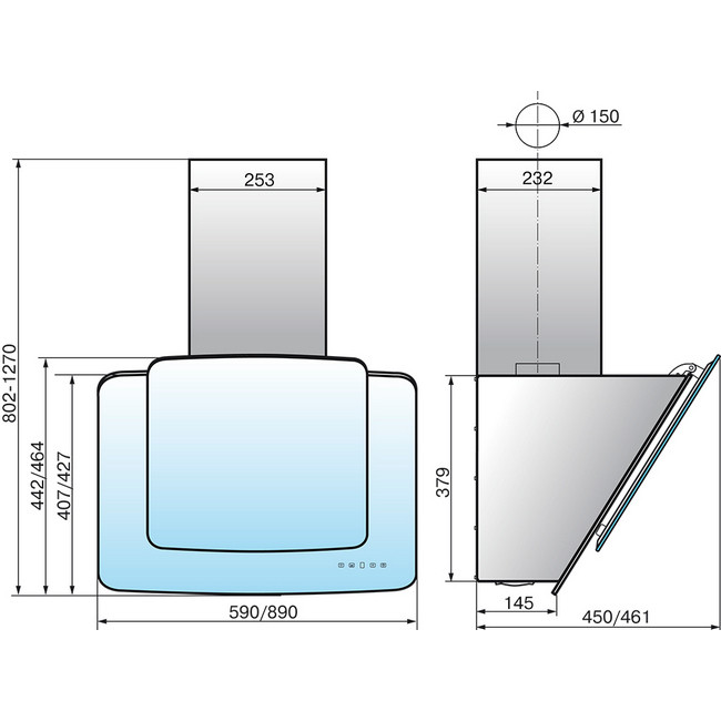 Вытяжка Elikor Кварц 90П-1000-Е4Д белый/белый Вытяжка Elikor Кварц 90П-1000-Е4Д белый/белый