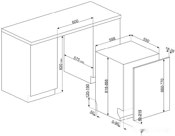 Посудомоечная машина Smeg STL323BL Посудомоечная машина Smeg STL323BL