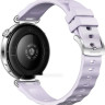 Умные часы Huawei Watch GT 6 41 мм (серебристый, с сиреневым силиконовым ремешком, международная версия)