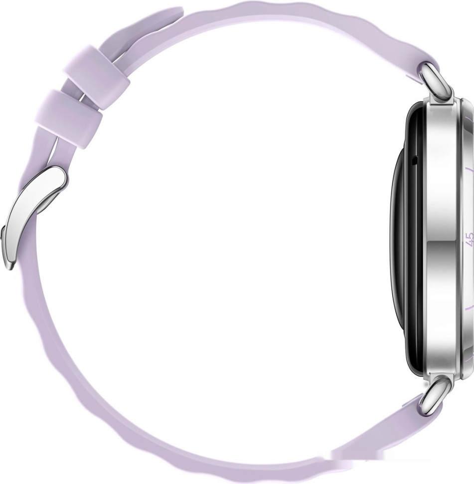 Умные часы Huawei Watch GT 6 41 мм (серебристый, с сиреневым силиконовым ремешком, международная версия)
