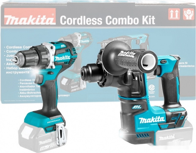 Набор аккумуляторного инструмента Makita DLX2271 (шуруповерт, перфоратор, без АКБ)
