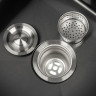 Кухонная мойка Saniteco 5045 PVD (с сифоном, дозатором и коландером)