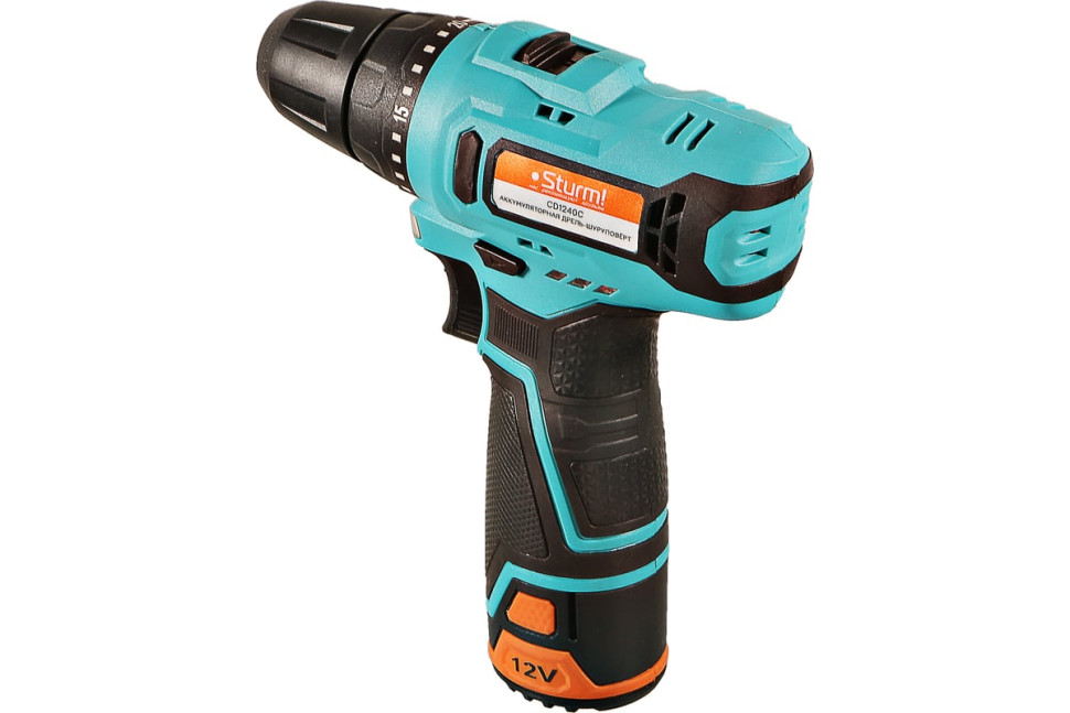 Дрель-шуруповерт Sturm CD1240C (с 2-мя АКБ, кейс)