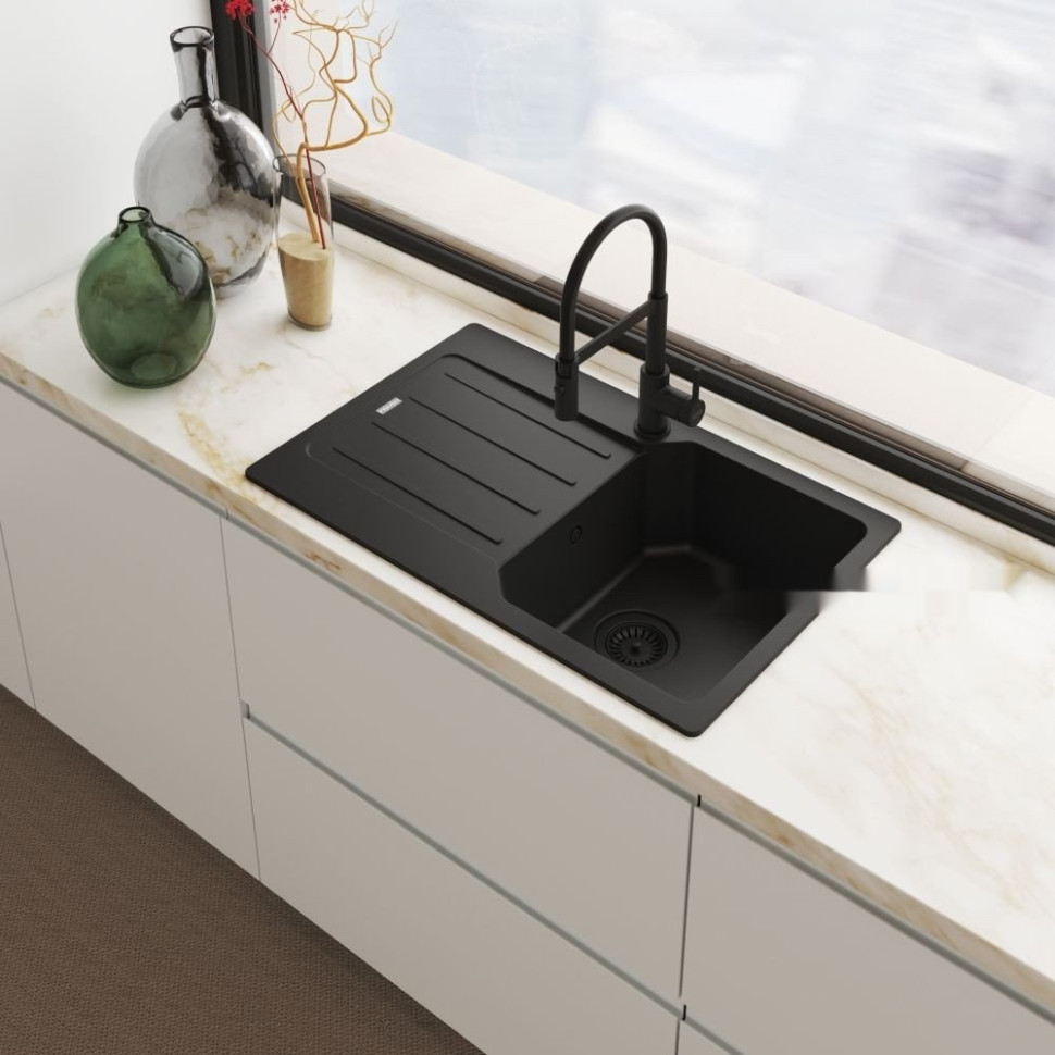 Смеситель Franke Lina Semi-pro 115.0725.838 (черный матовый)