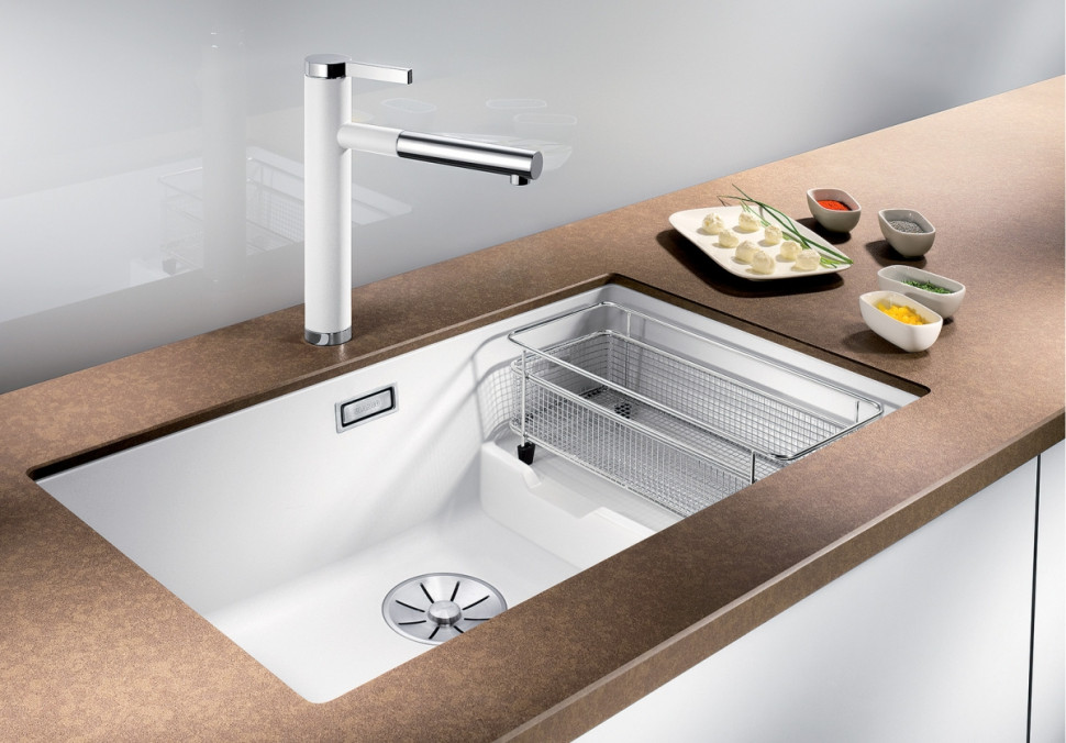 Кухонная мойка Blanco Subline 700-U Level (кофе, корзинчатый вентиль)