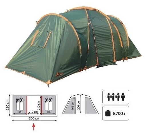 Палатка Totem Hurone 4 V2 Палатка Totem Hurone 4 V2