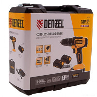 Дрель-шуруповерт Denzel CDL-18-02BM (с 2-мя АКБ, кейс)
