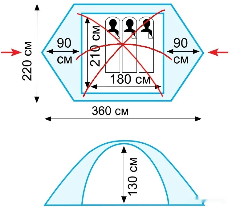 Палатка Tramp Nishe 3 v2