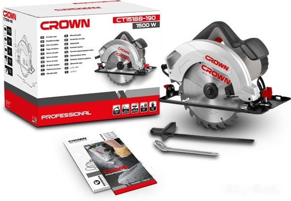 Дисковая пила Crown CT15188-190 Дисковая пила Crown CT15188-190