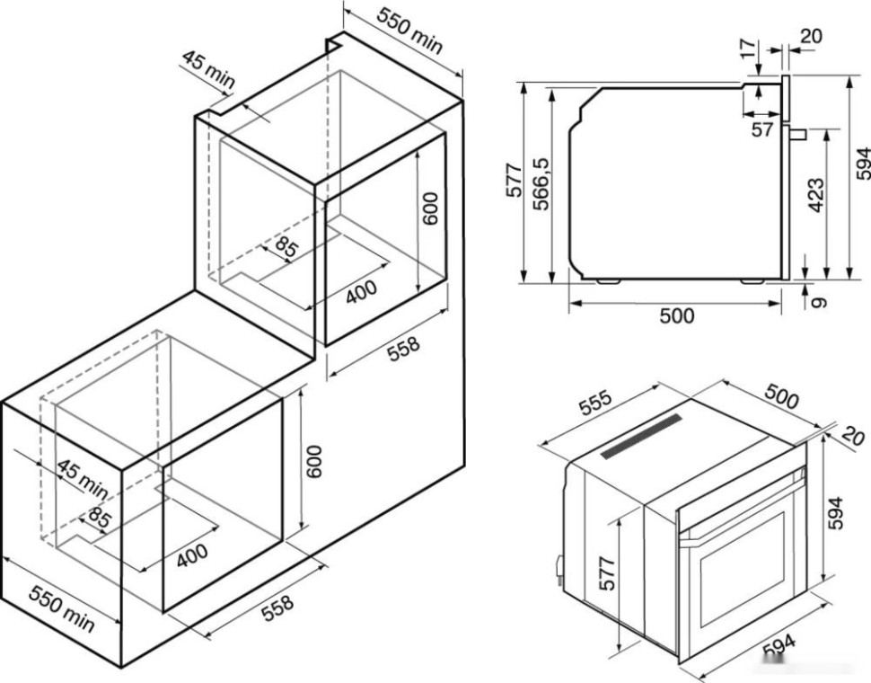 Духовой шкаф Krona Essenza 60 WH G2 Духовой шкаф Krona Essenza 60 WH G2