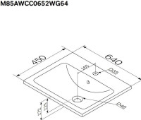 Умывальник Am.Pm X-Joy M85AWCC0652WG64