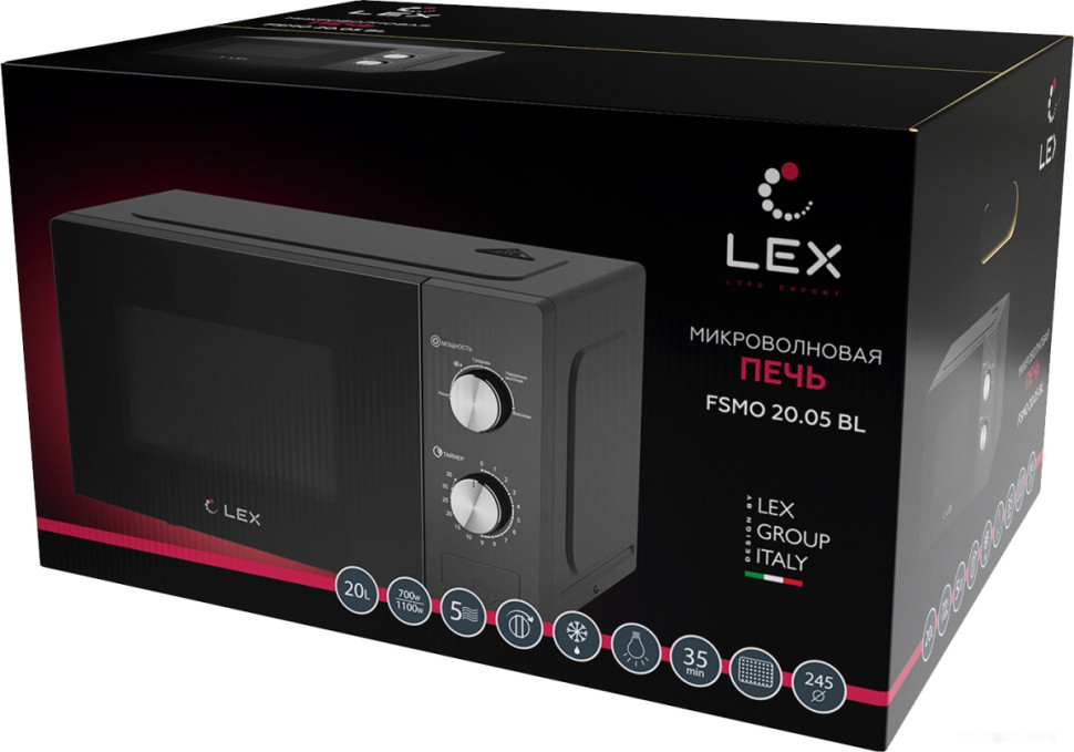 Микроволновая печь LEX FSMO 20.05 BL Микроволновая печь LEX FSMO 20.05 BL