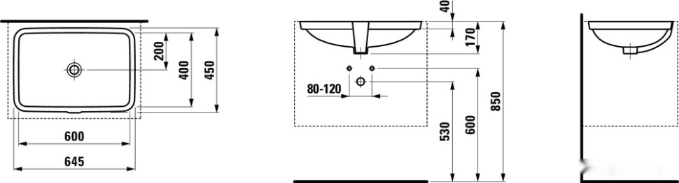 Умывальник Laufen Pro S 8119650001091 64.5x45 Умывальник Laufen Pro S 8119650001091 64.5x45