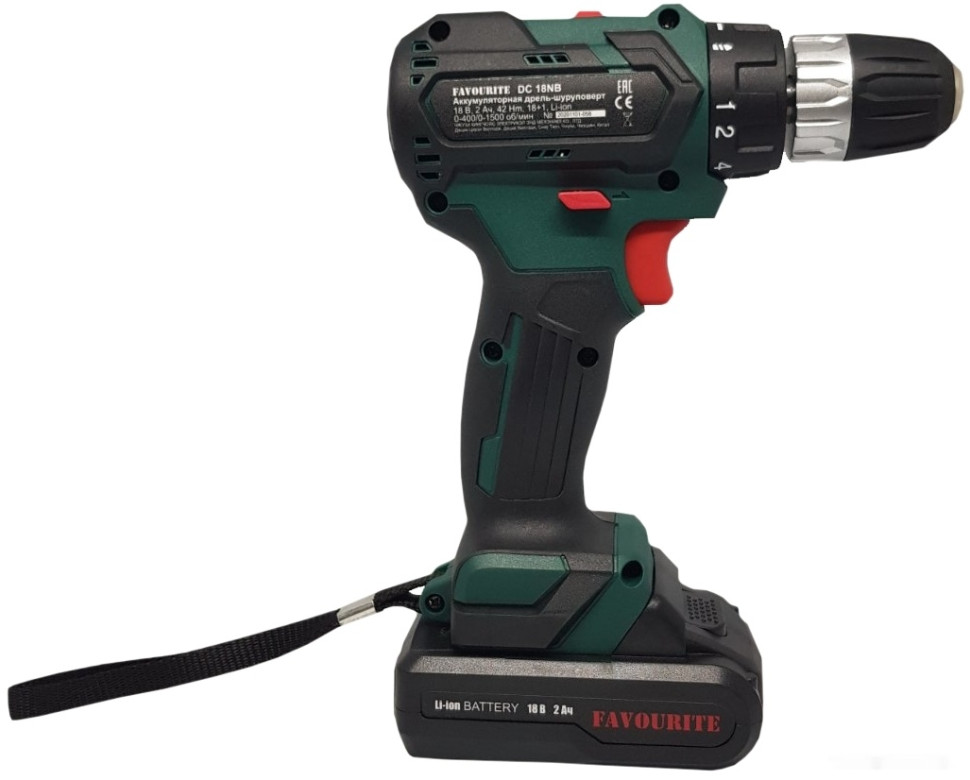 Дрель-шуруповерт Favourite DC-18NB (с 2-мя АКБ, кейс)