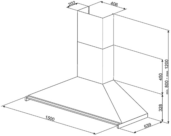 Вытяжка Smeg KD150HXE Вытяжка Smeg KD150HXE