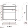 Полотенцесушитель Ростела Виктория боковое подключение 1" 5 перекладин 60 см
