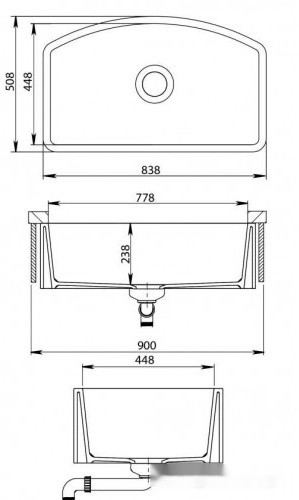Кухонная мойка AquaSanita Villa Premium GQV100W (черный 601)
