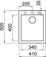Кухонная мойка Elleci Quadra 100 Nero Pietra G54