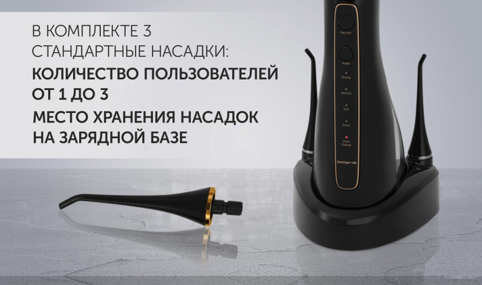 Ирригатор Polaris PWF 0201 (черный)