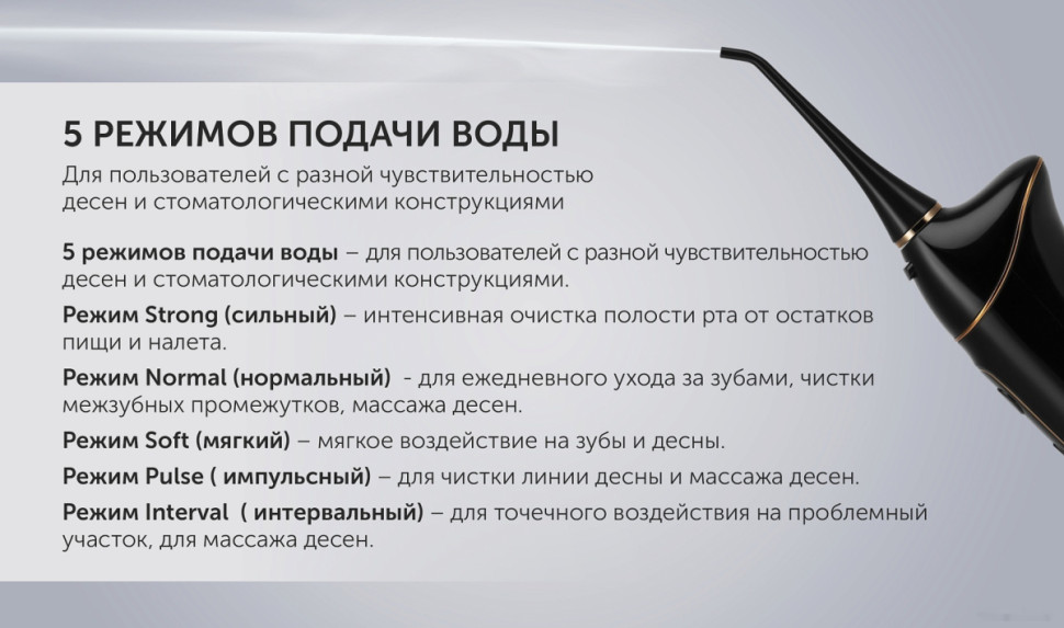 Ирригатор Polaris PWF 0201 (черный)