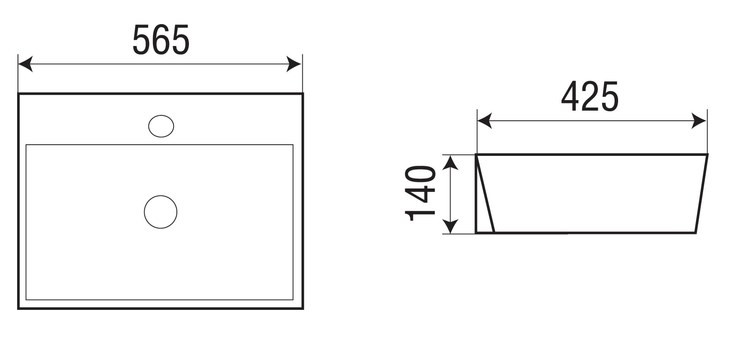 Умывальник Weltwasser ELBACH 20212 Умывальник Weltwasser ELBACH 20212