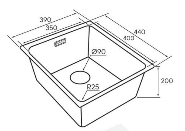 Кухонная мойка Paulmark Yuni 39 Uni YU39-BS Кухонная мойка Paulmark Yuni 39 Uni YU39-BS