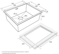 Кухонная мойка Paulmark PM215444-BG
