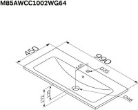 Умывальник Am.Pm X-Joy M85AWCC1002WG64