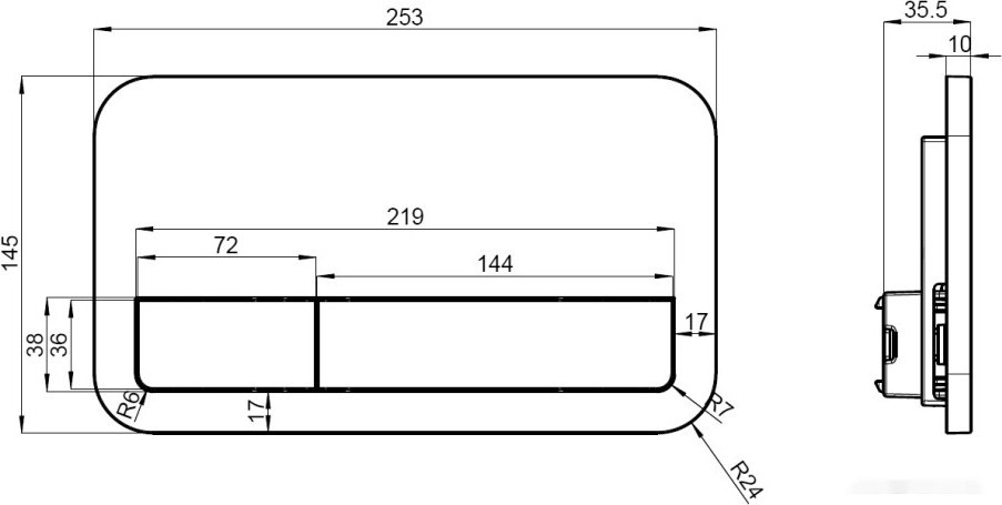 Панель смыва Villeroy & Boch ViConnect 922490AN (черный мат) Панель смыва Villeroy & Boch ViConnect 922490AN (черный мат)